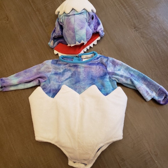 Pottery Barn Kids Dinosaur Costume - Blue and White - Picture 6 of 6
